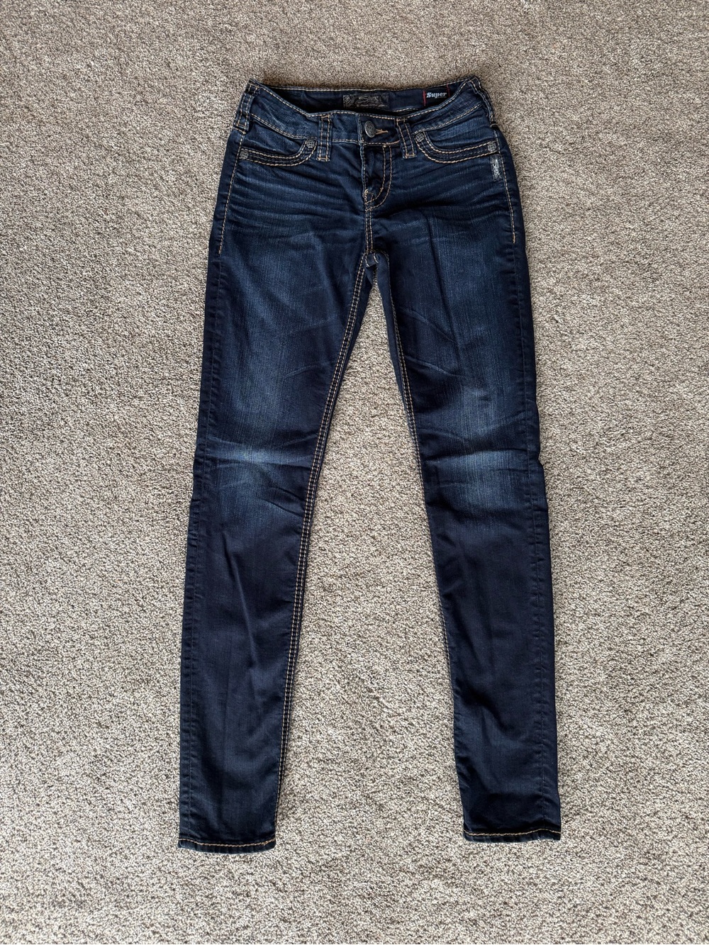 Silver Jeans Co. Suki Mid Super Skinny Dark Wash Jeans - W26/L31